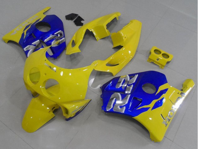 1991-1998 Yellow Blue Honda CBR250RR MC22 Motorbike Fairing Kits for Sale