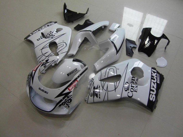 1996-2000 White Corona Suzuki GSXR 600 Motor Fairings for Sale