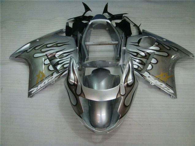 1996-2007 Flame Silver Grey Honda CBR1100XX Motorcycle Fairings Kits for Sale