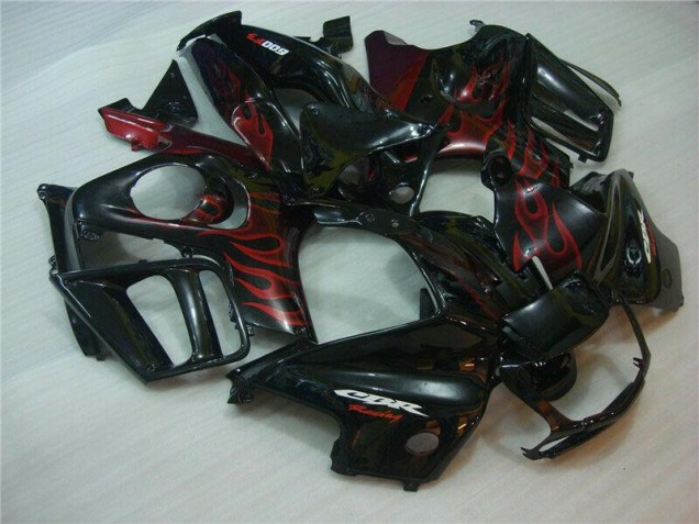 1995-1998 Black Red Flame Honda CBR600 F3 Motorcyle Fairings for Sale