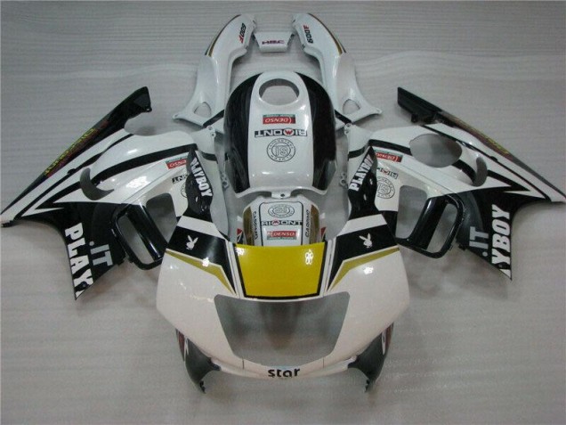 1995-1998 White Black Playboy Honda CBR600 F3 Motorcycle Fairing for Sale