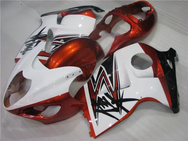 1996-2007 Orange White Black Suzuki GSXR 1300 Hayabusa Bike Fairings for Sale