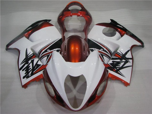 1996-2007 Orange White Black Suzuki GSXR 1300 Hayabusa Bike Fairings for Sale