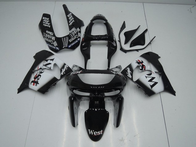 1998-1999 Black West Kawasaki ZX9R Bike Fairing for Sale