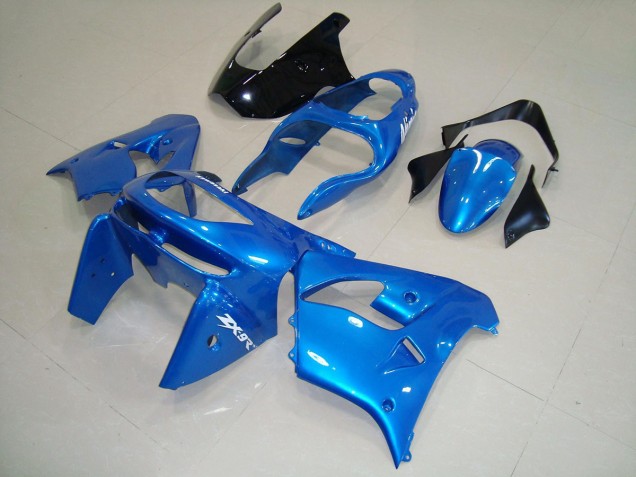 1998-1999 Blue Black Kawasaki ZX9R Bike Fairings for Sale