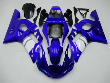 1998-2002 Blue White Yamaha YZF R6 Motorcycle Fairings Kits for Sale