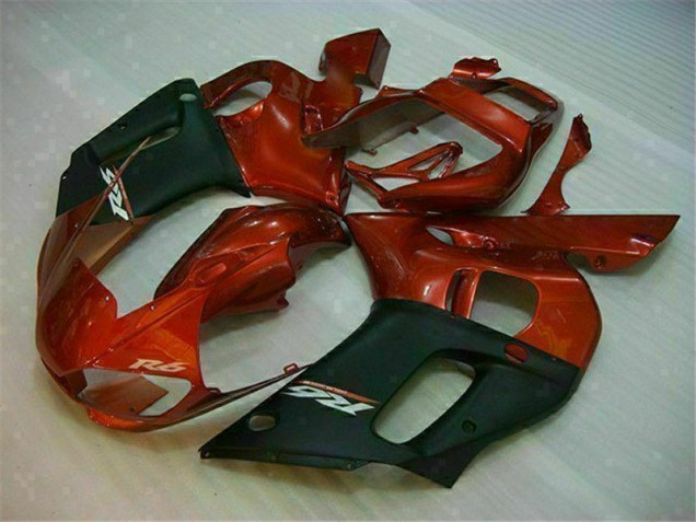 1998-2002 Black Brown Yamaha YZF R6 Motor Bike Fairings for Sale