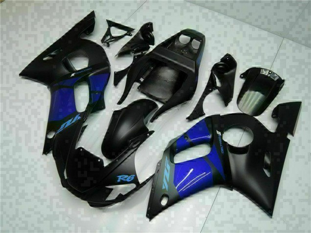 1998-2002 Blue Black Yamaha YZF R6 Bike Fairing Kit for Sale