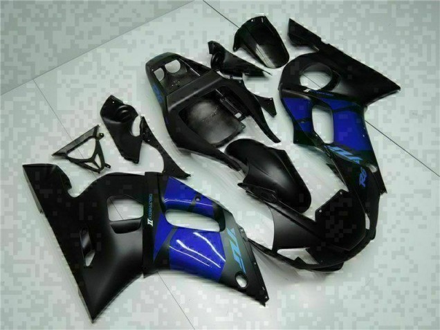 1998-2002 Blue Black Yamaha YZF R6 Bike Fairing Kit for Sale