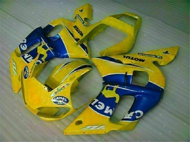 1998-2002 Yellow Blue Yamaha YZF R6 Motorcycle Fairing Kit for Sale