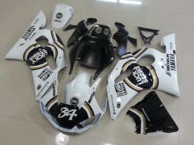 1998-2002 White Black Yamaha YZF R6 Motorcycle Fairing for Sale