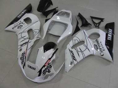 1998-2002 White Black Corona Yamaha YZF R6 Motorcycle Fairing Kits for Sale