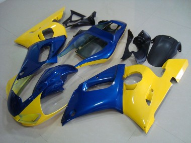 1998-2002 Yellow Blue Yamaha YZF R6 Motorcycle Fairing Kit & Bodywork for Sale