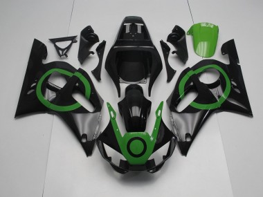 1998-2002 Black Green Circle Yamaha YZF R6 Bike Fairing for Sale