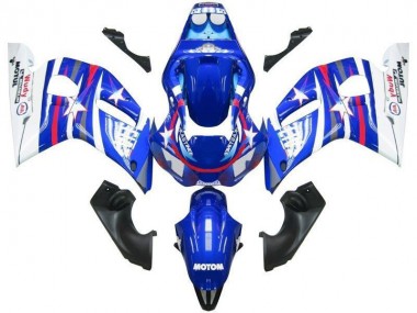 1998-2002 Blue White Star Fiat Yamaha YZF R6 Motorcyle Fairings for Sale