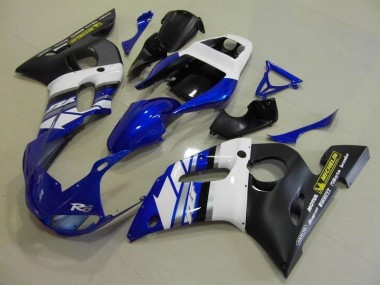 1998-2002 Blue White and Black Yamaha YZF R6 Motorcylce Fairings for Sale