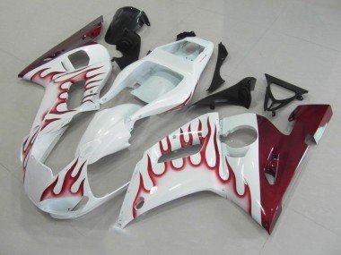 1998-2002 Red Flame Yamaha YZF R6 Motorcycle Fairing for Sale