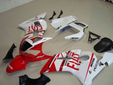 1998-2002 White Red Fiat Motul Acer Yamaha YZF R6 Motorcycle Fairing Kit for Sale