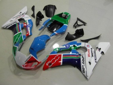 1998-2002 Blue White Green Red Wudy Motul Dunlop Yamaha YZF R6 Bike Fairings for Sale