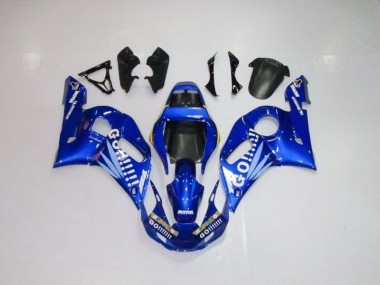 1998-2002 Blue White Go Motul Yamaha YZF R6 Motorcycle Bodywork for Sale