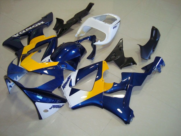 2000-2001 Dark Blue Yellow White Honda CBR900RR 929 Motorbike Fairing for Sale