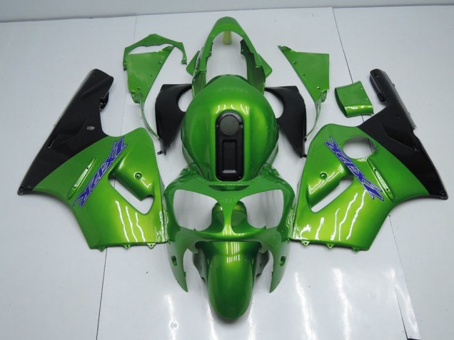 2000-2001 Green and Black Kawasaki ZX12R Motorcycle Fairing Kits for Sale