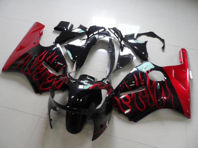 2000-2001 Red Flame Kawasaki ZX12R Motorbike Fairing for Sale