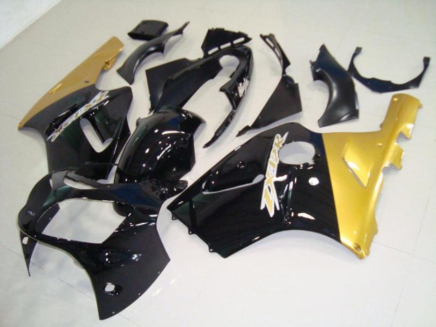 2000-2001 Black Gold Kawasaki ZX12R Motor Bike Fairings for Sale