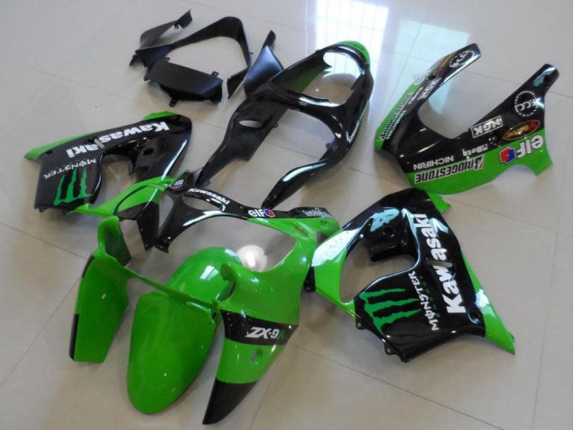 2000-2001 Green Monster Kawasaki ZX9R Motorcycle Fairings for Sale