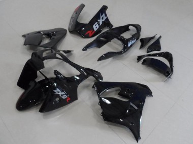 2000-2001 Black with Grey Decals Kawasaki ZX9R Motorcycle Fairing Kit for Sale