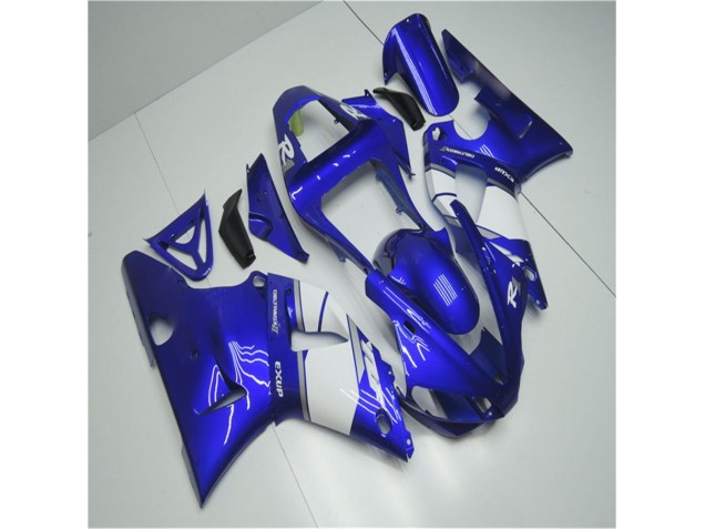 2000-2001 Blue White Yamaha YZF R1 Motorcycle Fairings for Sale