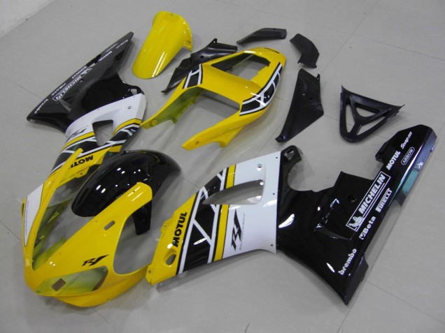 2000-2001 Yellow Anniversary Yamaha YZF R1 Motorbike Fairing Kits for Sale