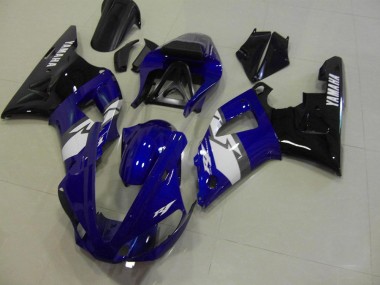 2000-2001 Blue Black White Yamaha YZF R1 Motorcycle Fairings Kit for Sale