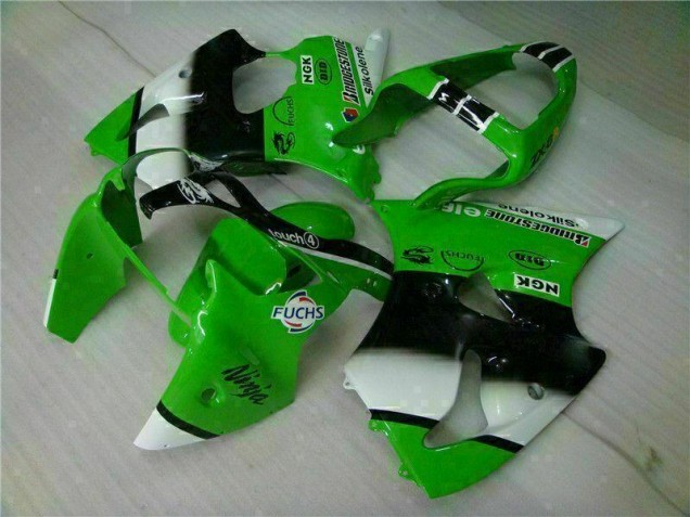 2000-2002 Green Black Kawasaki ZX6R Motorbike Fairing for Sale