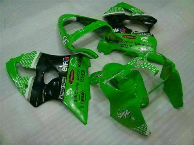 2000-2002 Green Black Kawasaki ZX6R Motor Bike Fairings for Sale