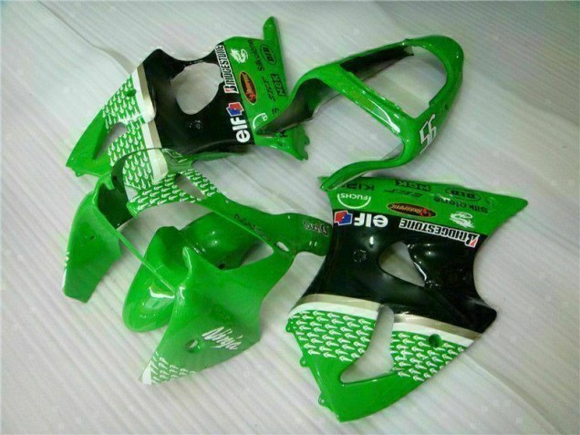 2000-2002 Green Black Kawasaki ZX6R Motorcycle Bodywork for Sale