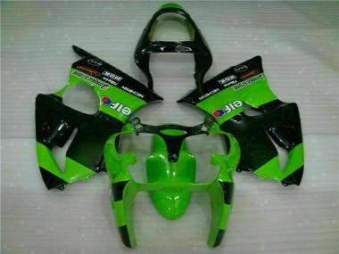 2000-2002 Green Kawasaki ZX6R Motorbike Fairing Kits for Sale