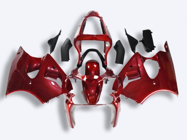 2000-2002 Red Kawasaki ZX6R Motorcycle Fairings for Sale