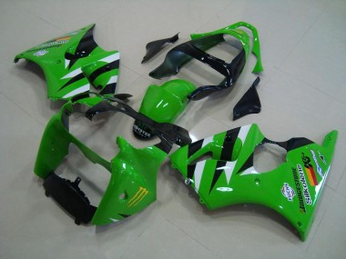 2000-2002 Green Black Kawasaki ZX6R Motor Fairings for Sale