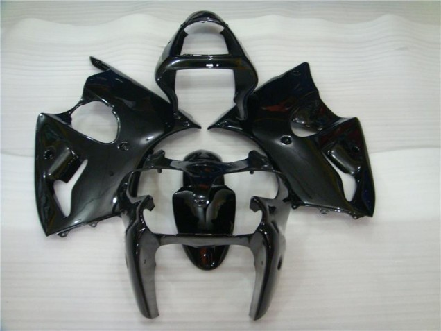 2000-2002 Glossy Black Kawasaki ZX6R Motorbike Fairing Kits for Sale