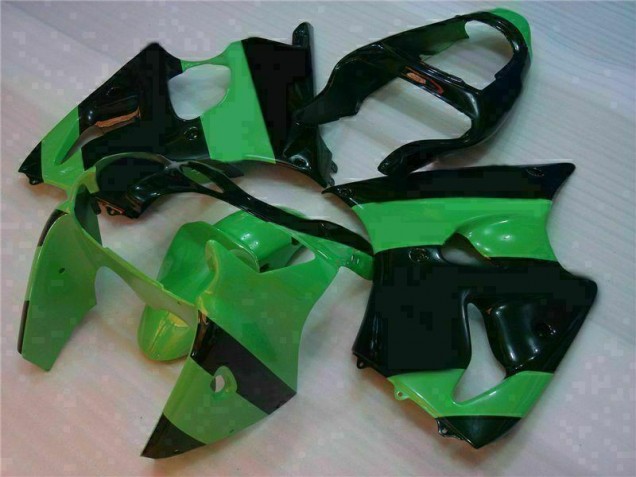 2000-2002 Green Black Kawasaki ZX6R Motorcycle Fairings for Sale