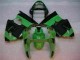 2000-2002 Green Black Kawasaki ZX6R Motorcycle Fairings for Sale