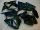 2000-2002 Black with Blue Flame Kawasaki ZX6R Motorbike Fairings for Sale