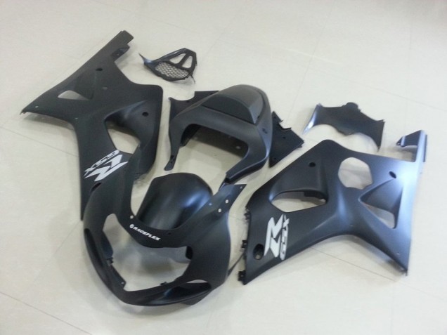 2000-2002 Matte Black with Silver Gsxr Suzuki GSXR 1000 Motorcycle Fairings Kit for Sale