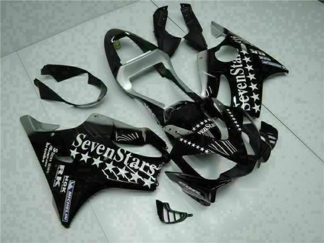 2001-2003 Black White Seven Stars Honda CBR600 F4i Bike Fairing for Sale