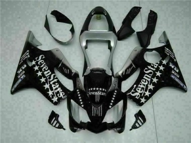 2001-2003 Black White Seven Stars Honda CBR600 F4i Bike Fairing for Sale