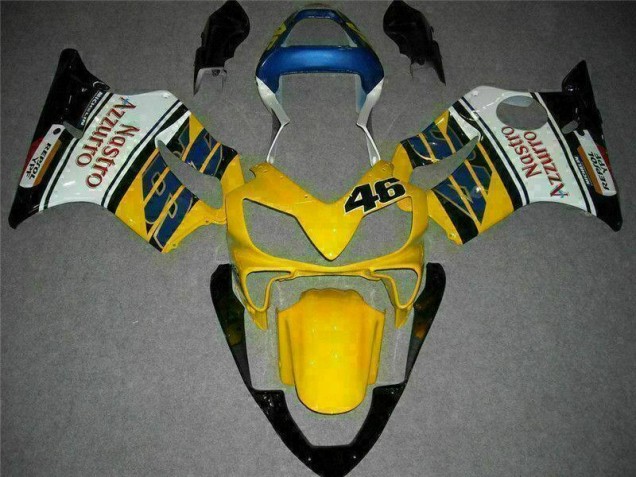 2001-2003 Yellow White Honda CBR600 F4i Moto Fairings for Sale