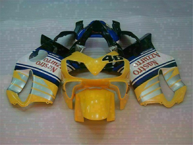 2001-2003 Yellow Silver Nastro Azzurro Honda CBR600 F4i Motorcylce Fairings for Sale