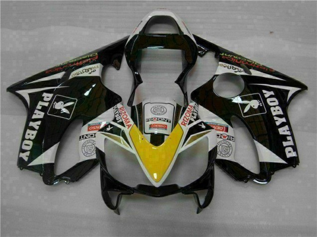 2001-2003 Yellow Silver Black Playboy Honda CBR600 F4i Motorcycle Fairing Kit for Sale