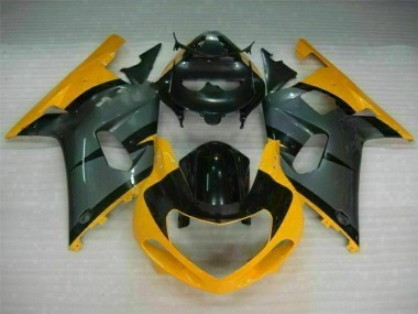 2001-2003 Black Yellow Suzuki GSXR 600/750 Bike Fairing for Sale